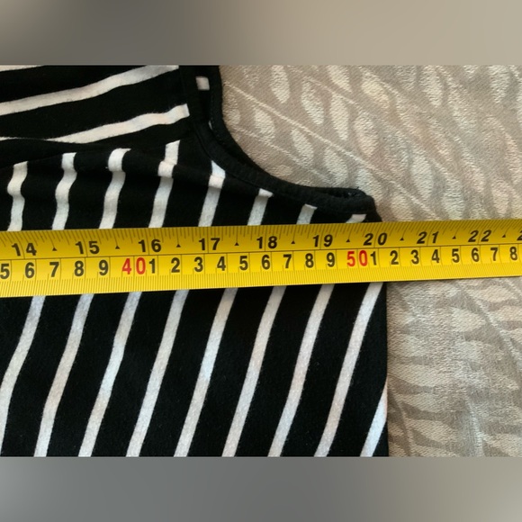 Cable & Gauge Black and White Striped Top - Picture 8 of 9